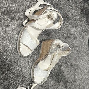 Vince Camuto White Espadrille Wedges